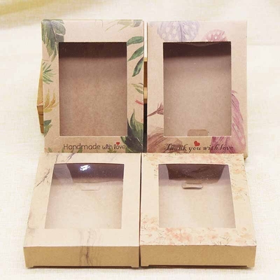 Elegant Printed Gift Box Set Marble Floral Wedding Christmas Packaging Window Design