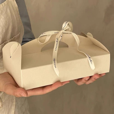 Custom Kraft Paper Cake Box Foldable Snack Packaging