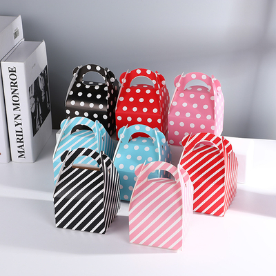Custom Polka Dot Kraft Paper Folding Gift Box