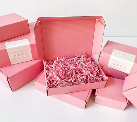 Custom Pink Corrugated Cosmetic Mailer Boxes for Beauty Products