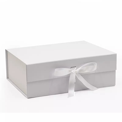 Custom Logo White Cardboard Flip Top Gift Box